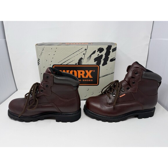 WORX Red Wing 5632-1 Steel Toe Waterproof Work Boots Brown 8.5M NIB main image 7